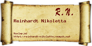 Reinhardt Nikoletta névjegykártya